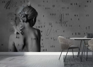 Blue Paradise Light Angel Wings Wall Mural Wallpaper - Luzenandco