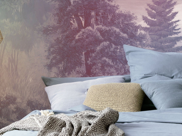Trees By The Sea Peel and Stick Wallpaper - Luzen&co