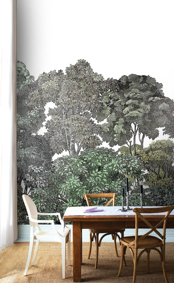 Forest Landscaped Peel and Stick Wallpaper