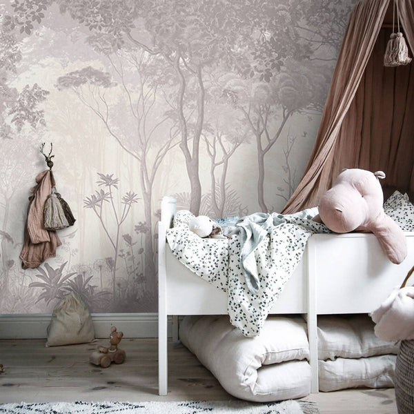 Foggy Outlook Mystic Forest Wallpaper