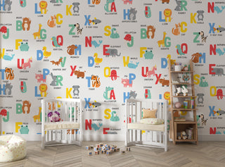 Alphabet Kids Self adhesive wallpaper Peel and Stick wallpaper in Australia - Luzen&Co