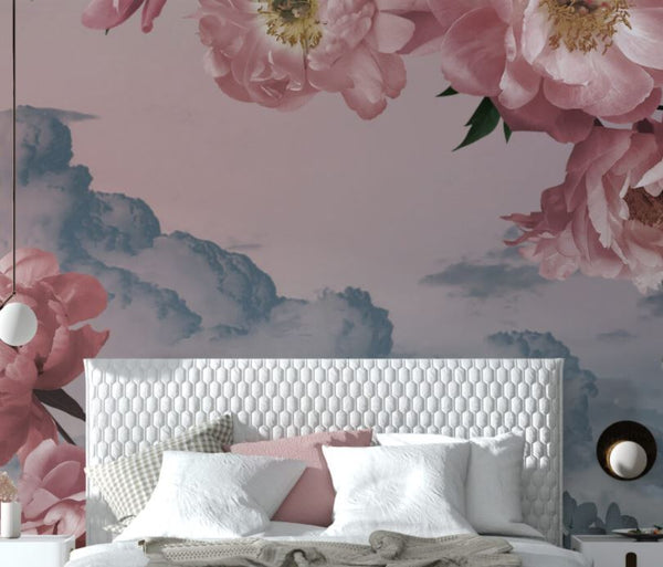 Pink Big Rose Peel and Stick Wallpaper