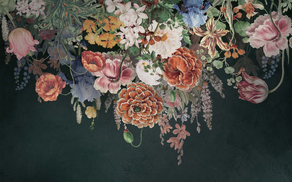 Vintage floral Self adhesive wallpaper, MuralPeel and stick Wallpaper - Luzen&Co