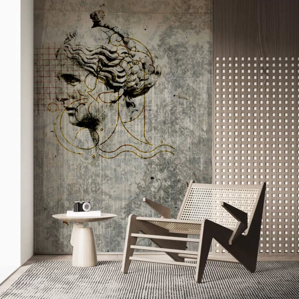 Woman Statue Tumbled Wall Mural Wallpaper - Luzen&Co