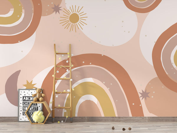 Rainbow Patterns Kids Wallpaper, Wall sticker, Wall poster