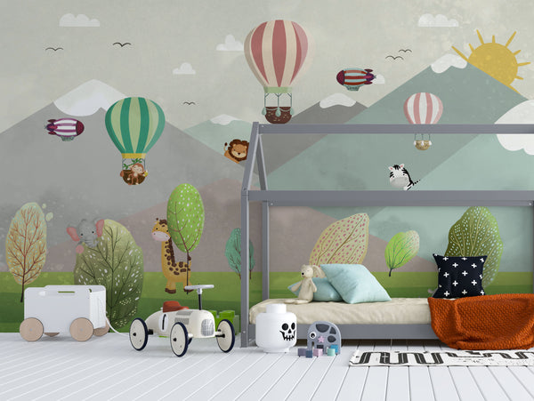 Mountain View Kids Self adhesive Wallpaper