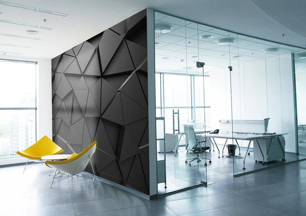 Living Room Trendy Office Geometric Wallpaper