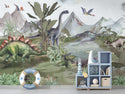 Dinosaurs by the Lake Peel and Stick Wallpaper
