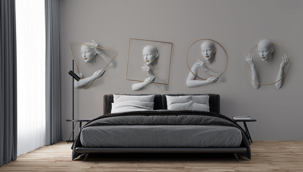 Woman Figured Sculpture Wall Mural Art Wallpaper - Luzen&Co