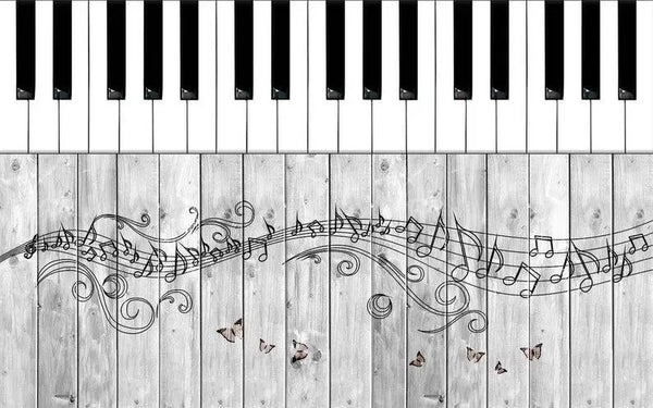 Piano On Decor Retro Peel and Stick Wallpaper Australia - Luzen&Co