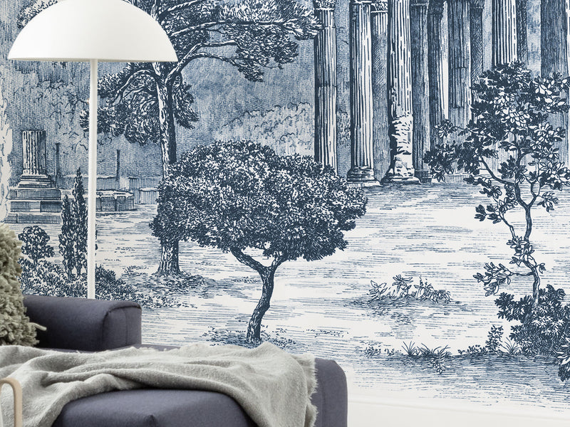 Roman Columns Landscape Wallpaper