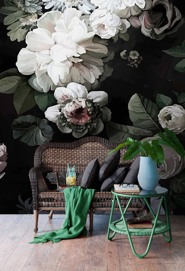 Roses Trendy Wall Art Peel and stick Wallpaper