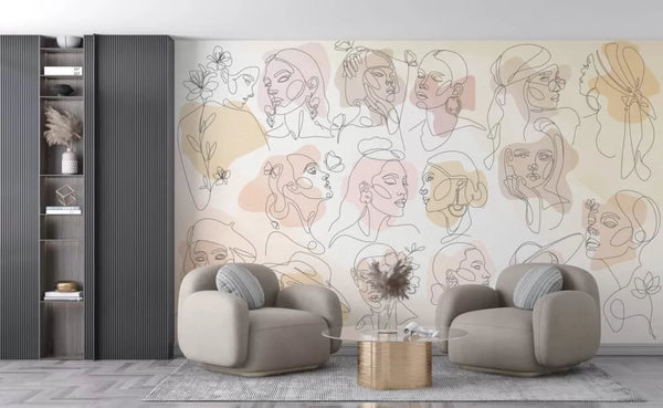 Hairdressers Make Up Studios Wall Mural Self Adhesive Wallpaper - luzenandco