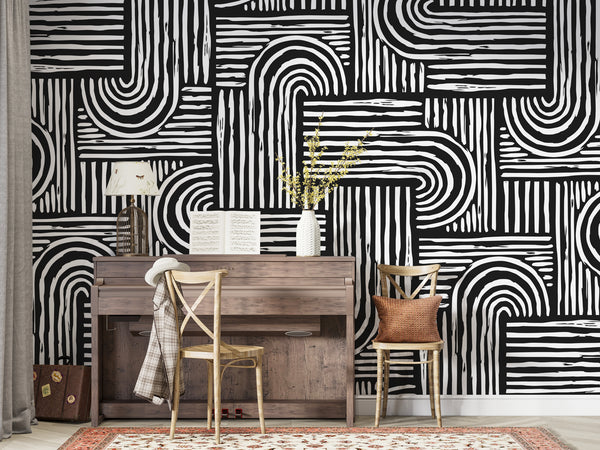 Linear Geometrical Wallpaper - Luzenandco
