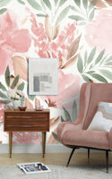 Pastel Color Floral Self adhesive Wallpaper