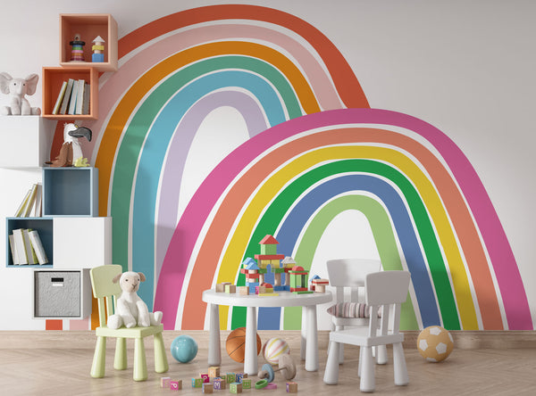 Fun Colors Rainbow Wallpaper, Wall sticker, Wall poster