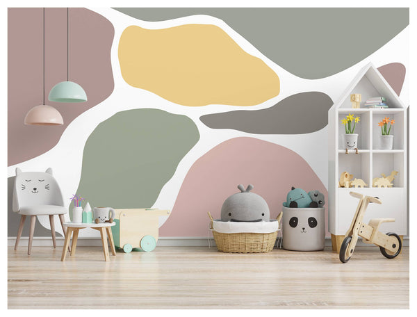 Colorful Huge Dots Wallpaper, Wall sticker, Wall poster, Wall Decal - Luzen&co