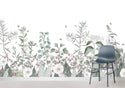 White Background Garden Wallpaper - Luzen&Co