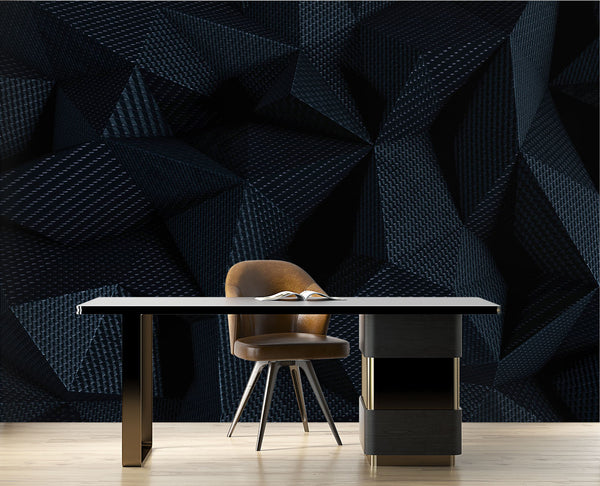 Black Modern Geometric Wallpaper