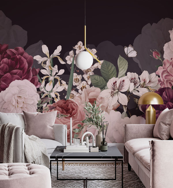 Floral Vintage Self adhesive wallpaper Flower Peel and stick Wallpaper - Luzen&Co