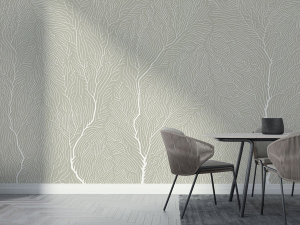 Tree Branches Green Tones Modern Wallpaper in Australia - Luzenandco