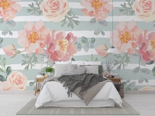 Roses with Watercolor Effect Wallpaper