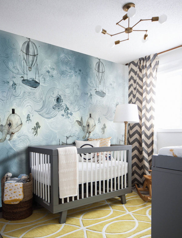 Submarines Underwater Wallpaper for kids room, Wall sticker, Wall poster