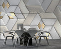 Gold Detailed 3D Geometric Wallpaper