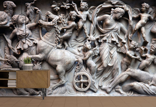 Ancient Greek Mythology Statues Wall Mural Wallpaper - Luzen and co