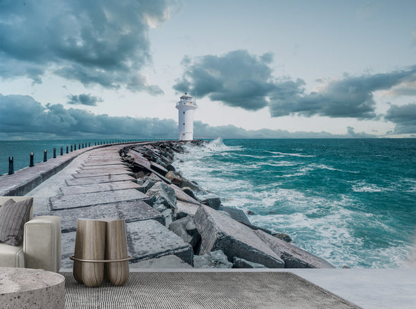 Lighthouse Landscape Peel and Stick Wallpaper