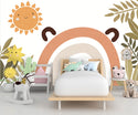 Rainbow and Sun Kids Wallpaper, Wall sticker, Wall poster
