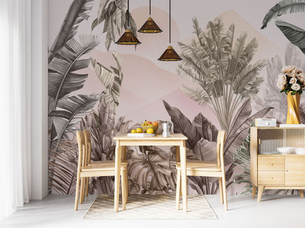 Tropical Self adhesive Wallpaper Peel and stick wallpaper - Luzen&Co