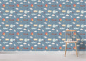 Hot Air Balloon And Plane Self adhesive Wallpaper