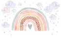 Little Heart into Rainbow Peel and Stick Wallpaper, Wall sticker, Wall poster