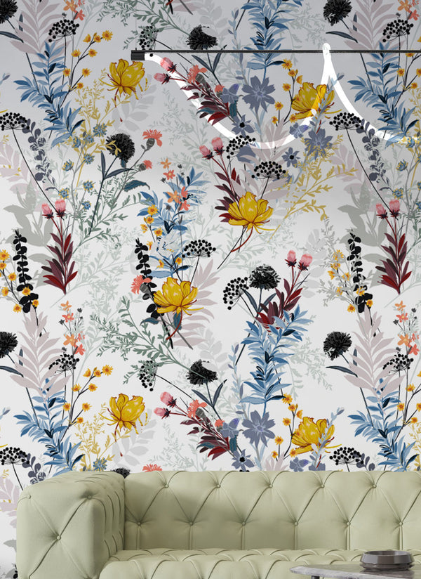 Floral Vintage Self adhesive wallpaper Flower Peel and stick Wallpaper - Luzen&Co