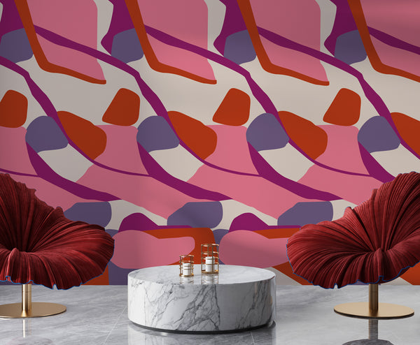 Colorful Abstrack Patterns Wallpaper, Wall sticker, Wall poster, Wall Decal - Luzen&co
