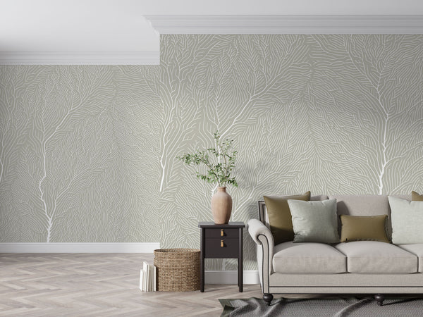Tree Branches Green Tones Modern Wallpaper in Australia - Luzenandco