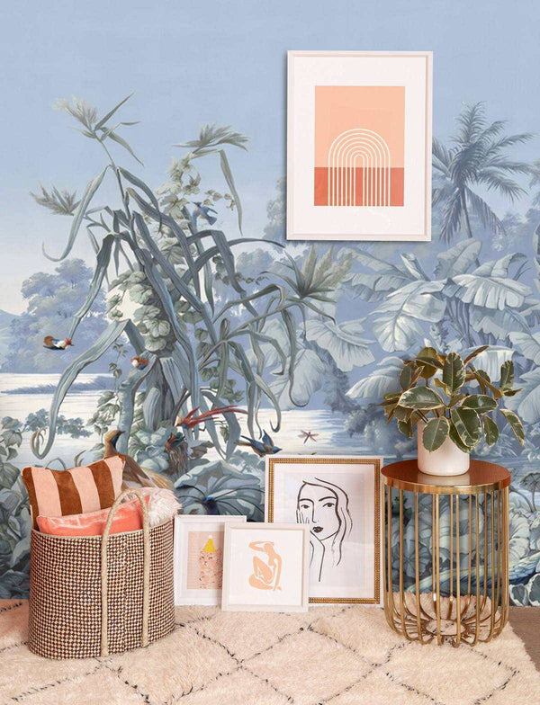 Forest Landscape Birds And Trees Nature Wallpaper