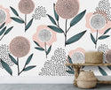 Pink Patterned Flower Wallpaper