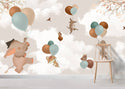 Cloudy Sky Flying Animals Self adhesive wallpaper, Wall sticker, Wall poster, Wall Decal - Luzen&co