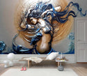 Mermaid Sculpture Wall Mural Self adhesive Wallpaper - Luzen&Co