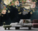 Roses and Butterflies Dark Wallpaper