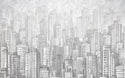 Stylish Gray Tones City Theme Wall Mural Wallpaper - Australia Luzen&Co