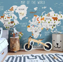 Blue Tones National Animals Wallpaper, Wall sticker, Wall poster, Wall Decal - Luzen&co