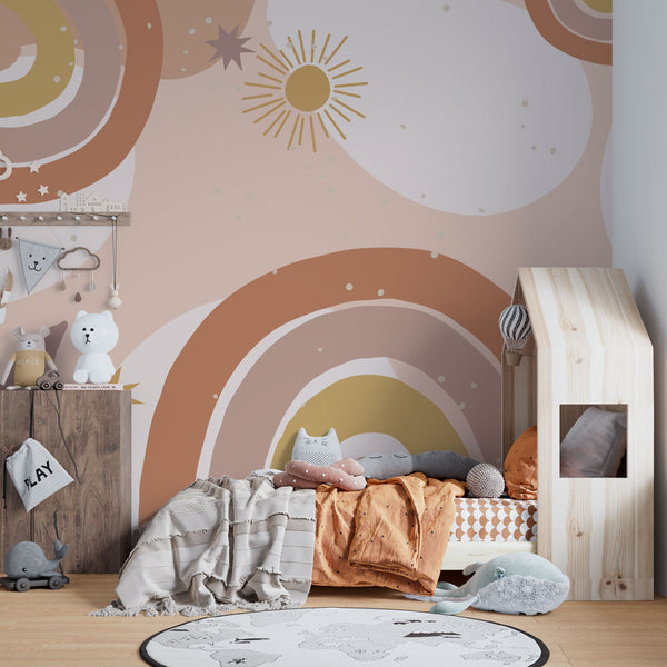 Rainbow Patterns Kids Wallpaper, Wall sticker, Wall poster