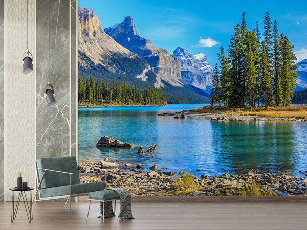 Lake and Mountain View Self Adhesive Wallpaper