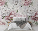 Pink and White Soft Roses Wallpaper