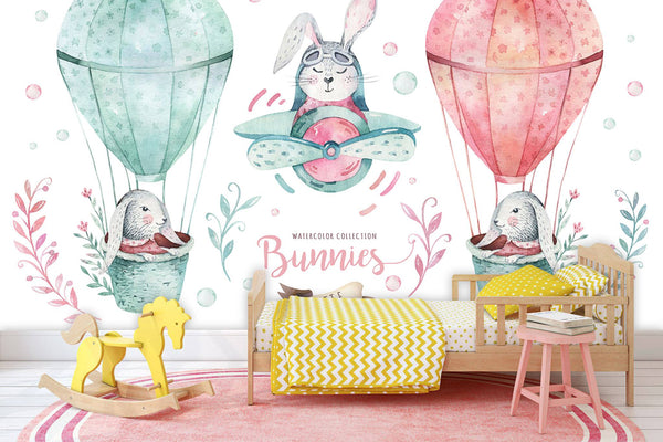 Hot Air Balloon And Aircrafts kids Wallpaper