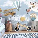 Planes And Hot Air Balloons Kids Wallpaper