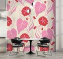 Red and Pink Flowers Wallpaper